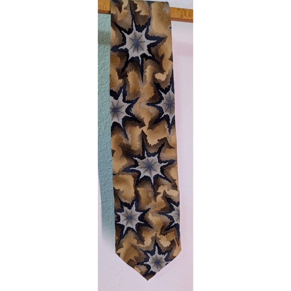 Grateful Dead Dark Star Second Set Gold SILK Tie 3.75" x 60"  Made in USA (343)